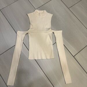 Bershka cold shoulder knit top